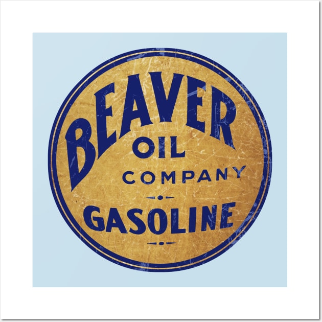 Beaver Oil Wall Art by Midcenturydave